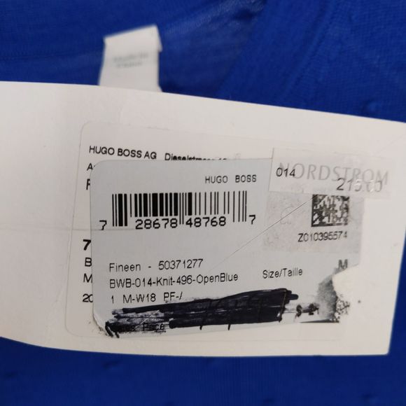 Hugo Boss Fineen Merino Dot Jacquard Sweater Blue - Picture 3 of 5